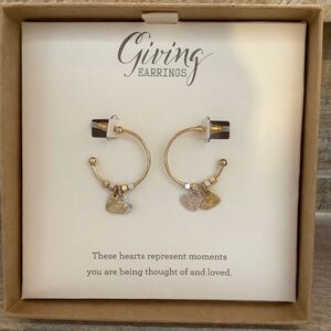 Double heart earrings